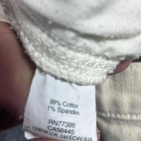 J Crew Jeans Womens 29 White Denim Skinny‎ Zipped Pockets Stretch Mid Rise 32x27 - Picture 7 of 15